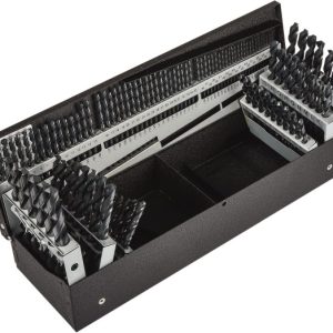 PRECISION TWIST DRILL Drill Bit Set: Jobber Length Drill Bits, 115 Pc, 0.04" Drill Bit Sizes118 &deg;, High Speed Steel 5995683