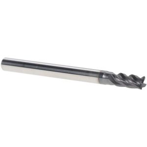 ISCAR Roughing & Finishing End Mill: 1/8" Dia, 4 Flute, Corner Chamfer End, Solid Carbide 5622763