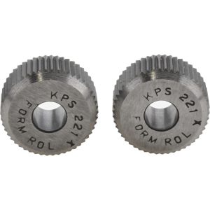 VALUE COLLECTION Beveled Face Knurl Wheel: 3/4" Dia, 90 &deg; Tooth Angle, 21 TPI, Straight, Cobalt KS KPX21