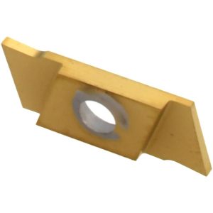 NIKCOLE MINI-SYSTEMS Cutoff Insert: GIE-7-GP-1.0 L-N GOLD, Carbide, 1 mm Cutting Width GIE7GP1.0LNC6