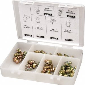 PRO-LUBE 44 Piece, Metric, Box Plastic Steel Grease Fitting Set GFT/KIT/M-44