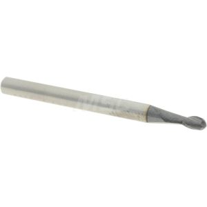 ACCUPRO Ball End Mill: 0.09" Dia, 0.135" LOC, 2 Flute, Solid Carbide 14797418