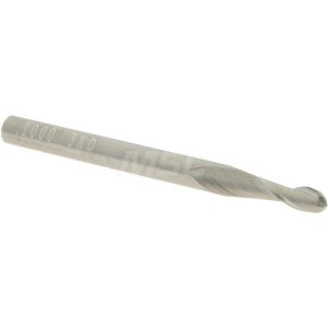 ACCUPRO Ball End Mill: 0.1" Dia, 0.3" LOC, 2 Flute, Solid Carbide 12463820