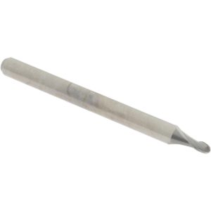 ACCUPRO Ball End Mill: 0.065" Dia, 0.098" LOC, 2 Flute, Solid Carbide 12465529