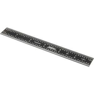 SPI Steel Rule: 6" OAL, 16R Graduation, Rigid, 3/4" OAW 13-893-3