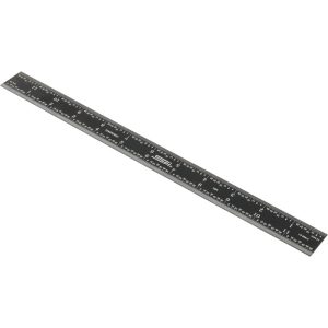 SPI Steel Rule: 12" OAL, 16R Graduation, Rigid, 1" OAW 13-898-2