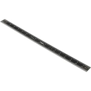 SPI Steel Rule: 18" OAL, 4R Graduation, Rigid, 1-1/8" OAW 13-901-4