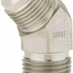 PARKER Steel Flared Tube 45 Deg Male Elbow: 1/2" OD, 37 deg Flared Angle 8-8 VTX-S