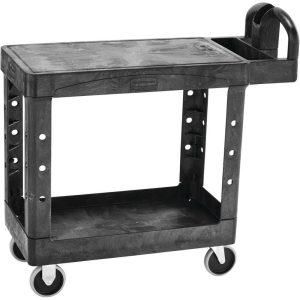 RUBBERMAID 500 Lb Capacity, 17" Wide x 38-3/8" Long x 32-1/4" High Standard Utility Cart FG450500BLA