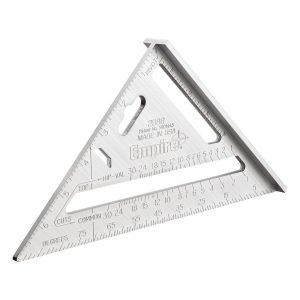 EMPIRE LEVEL 7" Blade Length, Buffed Finish, Aluminum Rafter Square 2990