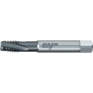 EMUGE Interrupted Thread Pipe Taps; Thread Size (Inch): 1/8-27 ; Overall Length (Decimal Inch): 4.0000 ; Chamfer: Plug ; Thread Standard: NPTF ; Material: High-Speed Steel ; Thread Length (Decimal Inch): 0.5120 BU859300.5783
