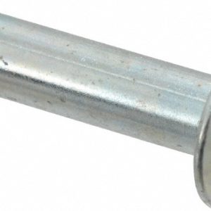 RIVETKING 0.134 to 0.141" Hole Dia, Round Head, Zinc Plated Steel, Semi Tubular Rivet /XTT375024SZ/P100