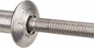 RIVETKING Structural with Locking Stem Blind Rivet: Size 86, Dome Head, Aluminum Body, Aluminum Mandrel ABA86/BB/P100
