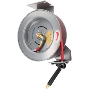 PRO-SOURCE Hose Reel with Hose: 3/8" ID Hose x 25', Spring Retractable 2830033510PRO