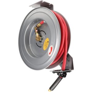 PRO-SOURCE Hose Reel with Hose: 1/2" ID Hose x 50', Spring Retractable 2830055010PRO