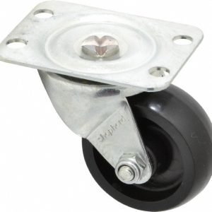SHEPHERD Swivel Top Plate Caster: Polyolefin, 2" Wheel Dia, 13/16" Wheel Width, 125 lb Capacity, 2-1/2" OAH 101440