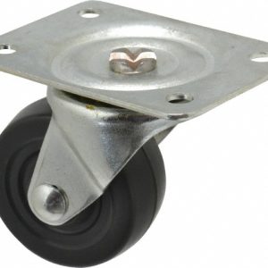 SHEPHERD Swivel Top Plate Caster: Hard Rubber, 2-1/2" Wheel Dia, 1-1/8" Wheel Width, 175 lb Capacity, 3-1/4" OAH 101465