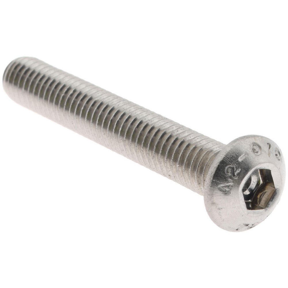 VALUE COLLECTION Button Socket Cap Screw: Stainless Steel, Uncoated BHS7X06040-025BX