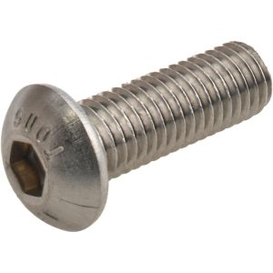 VALUE COLLECTION Button Socket Cap Screw: Stainless Steel, Uncoated BHS7X10030-050BX