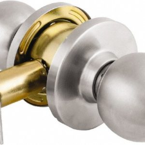 MASTER LOCK Up to 1-3/4" Door Thickness, Brushed Chrome Entrance Knob Lockset BLC0132DKA4