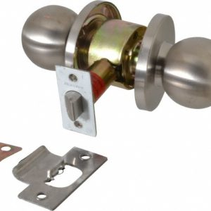 MASTER LOCK Up to 1-3/4" Door Thickness, Brushed Chrome Privacy Knob Lockset BLC0332D