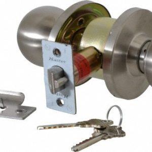 MASTER LOCK Up to 1-3/4" Door Thickness, Brushed Chrome Classroom Knob Lockset BLC0932DKA4