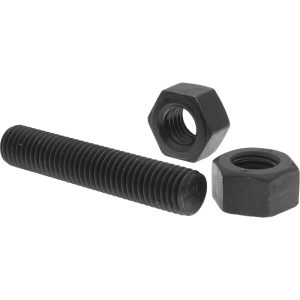VALUE COLLECTION 5/8-11, 3-1/4" Long, Uncoated, Steel, Fully Threaded Stud with Nut K74000178