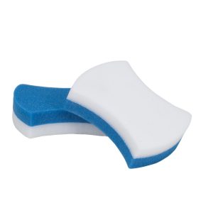 3M Sponges & Scouring Pads; Pad Type: Scrub Sponge ; Scour Type: Scratch-Free ; Material: Foam ; For Use With: General Surface Cleaning ; Scrubbing Level: Light-Duty ; Color: Blue; White 7100032938