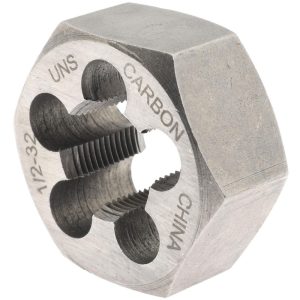 VALUE COLLECTION Hex Rethreading Die: 1/2-32, Right Hand, Carbon Steel 365-1045