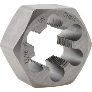 VALUE COLLECTION Hex Rethreading Die: 13/16-16, Right Hand, Carbon Steel 365-1063