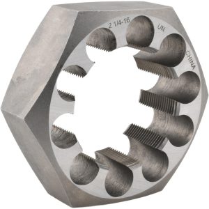 VALUE COLLECTION Hex Rethreading Die: 2-1/4-16, Right Hand, Carbon Steel 365-2167