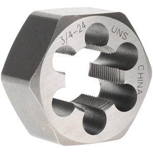 VALUE COLLECTION Hex Rethreading Die: 3/4-24, Right Hand, Carbon Steel 365-1062