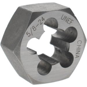 VALUE COLLECTION Hex Rethreading Die: 5/8-24, Right Hand, Carbon Steel 365-1053