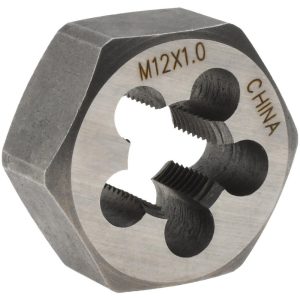 VALUE COLLECTION Hex Rethreading Die: M12x1, Right Hand, Carbon Steel 364-0121