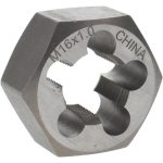 VALUE COLLECTION Hex Rethreading Die: M16x1, Right Hand, Carbon Steel 364-0161
