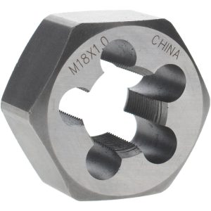 VALUE COLLECTION Hex Rethreading Die: M18x1, Right Hand, Carbon Steel 364-0181