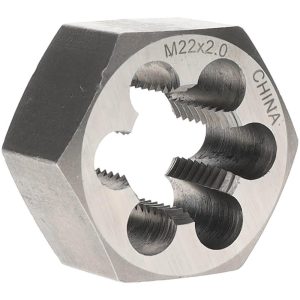 VALUE COLLECTION Hex Rethreading Die: M22x2, Right Hand, Carbon Steel 364-0224