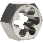 VALUE COLLECTION Hex Rethreading Die: M24x1.5, 1" Thick, Right Hand, Carbon Steel 364-0241