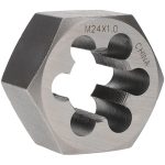 VALUE COLLECTION Hex Rethreading Die: M24x1, 1" Thick, Right Hand, Carbon Steel 364-0240