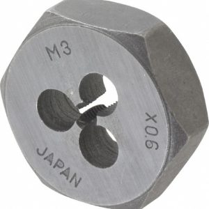 VALUE COLLECTION Hex Rethreading Die: M3x0.6, Right Hand, Carbon Steel 364-0034