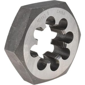 VALUE COLLECTION Hex Rethreading Die: M39x2, 1" Thick, Right Hand, Carbon Steel 364-0391