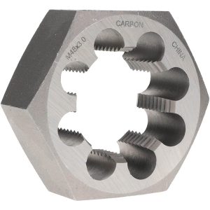 VALUE COLLECTION Hex Rethreading Die: M48x3, Right Hand, Carbon Steel 364-0483