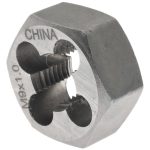 VALUE COLLECTION Hex Rethreading Die: M9x1, Right Hand, Carbon Steel 364-0092