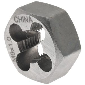 VALUE COLLECTION Hex Rethreading Die: M9x1, Right Hand, Carbon Steel 364-0092