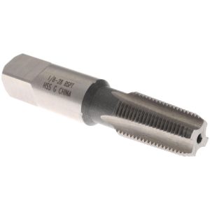 VALUE COLLECTION British Standard Pipe Tap: 1/8-28 BSPT, Bottoming Chamfer, 4 Flute JY79772703