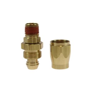 COILHOSE PNEUMATICS 1/4 NPT, Brass Reusable Hose Male Swivel Fitting PSM0604