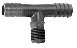 NEWAGE INDUSTRIES Barbed Tube Tee: 1/4" Barbs, 1/4" NPT 5004370