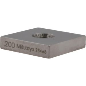 MITUTOYO Square Steel Gage Block: 0.2", Grade 0 614192-531