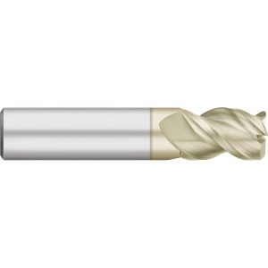 TITAN USA Corner Radius End Mill: 1/4" Dia, 1/2" LOC, 0.0600" Radius, 3 Flute, Solid Carbide TC65488