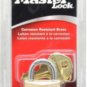 MASTER LOCK Padlock: Solid Brass, Keyed Different, 1-3/16" Wide 130D